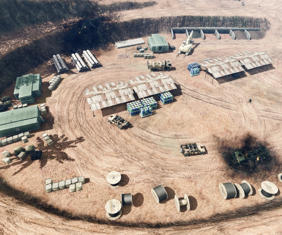 Вид на карьер из Crysis обои