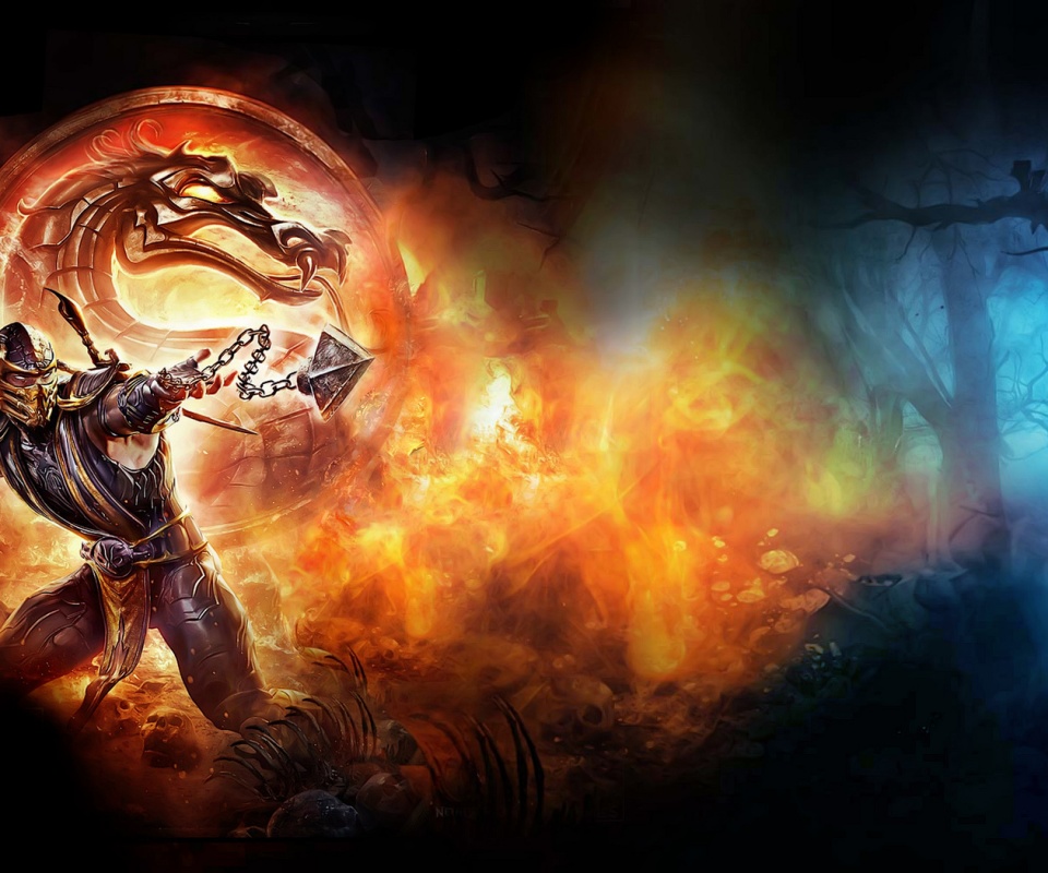 Бой SubZero и Scorpion из Mortal Kombat обои