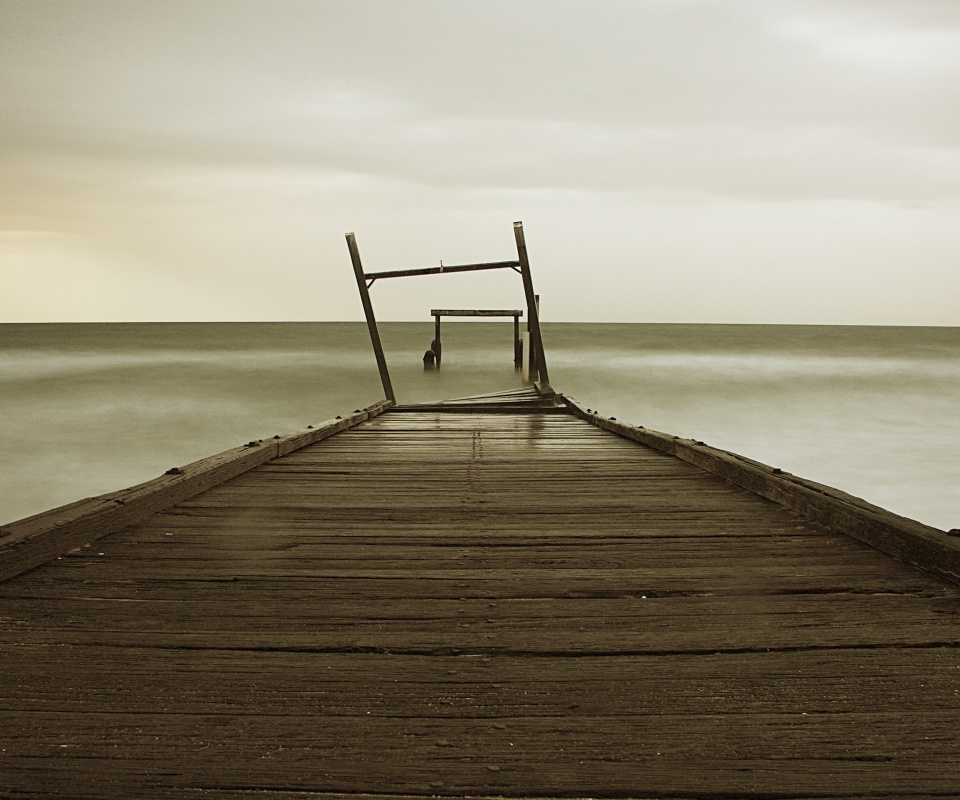 Мостки до горизонта обои