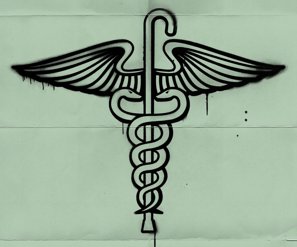 Змеи на трости — граффити обои