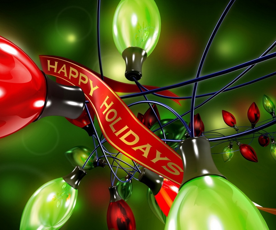 Гирлянда в 3D обои