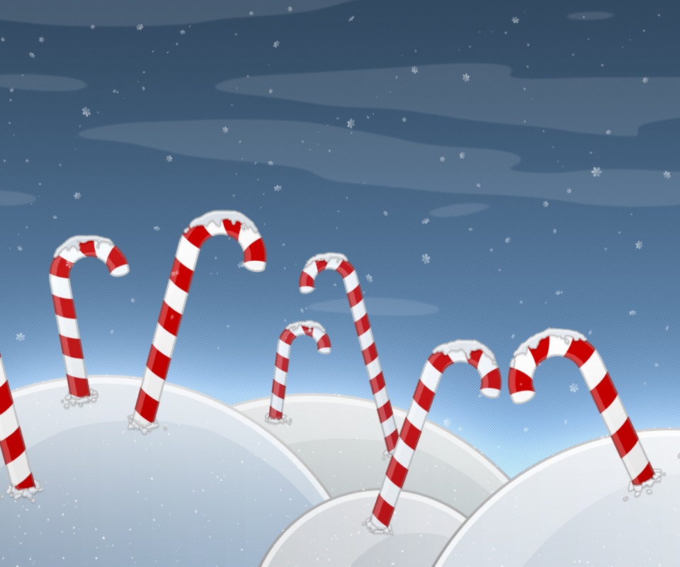 Леденцы в сугробах обои