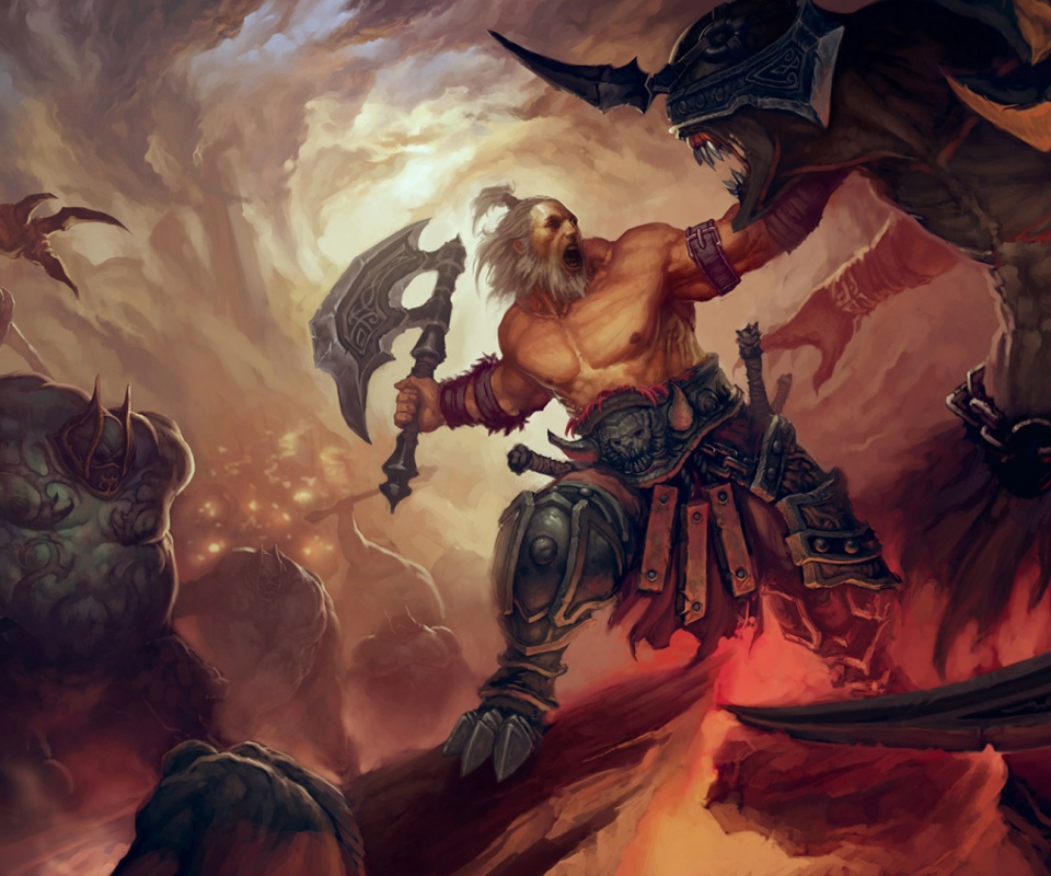 Варвар из Diablo 3 обои