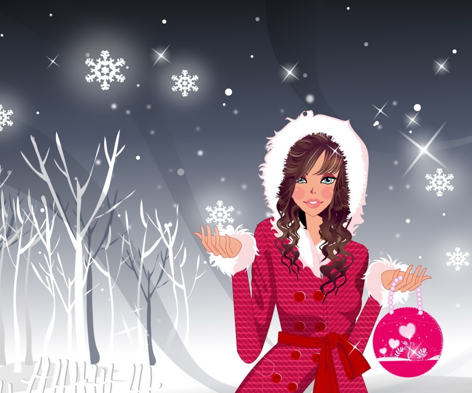 Модный новый год обои