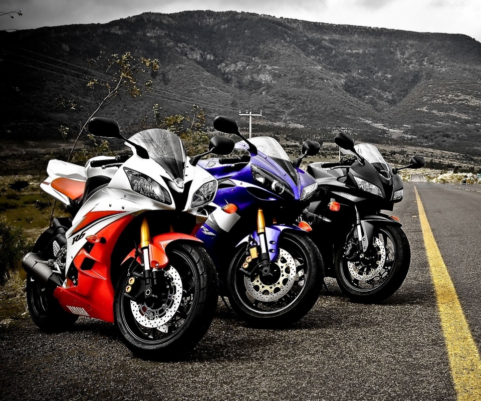 Раллийные мотоциклы на дороге обои