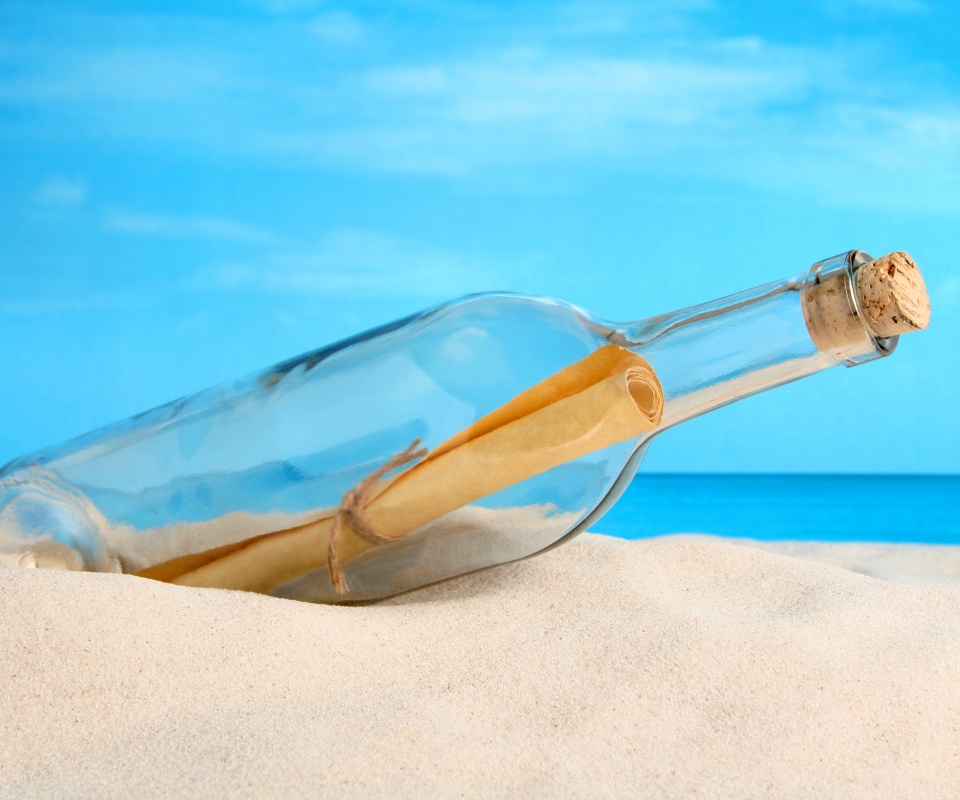 Послание в бутылке обои