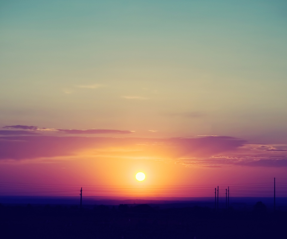 Сказочный закат обои