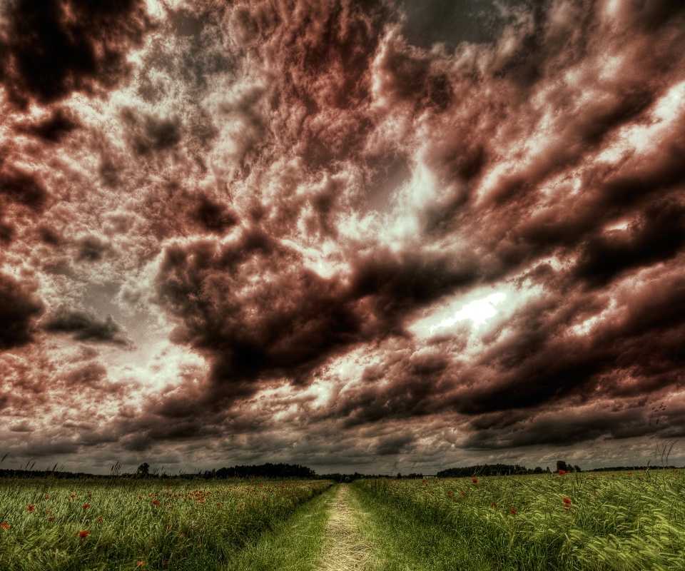 Пламеные небеса обои