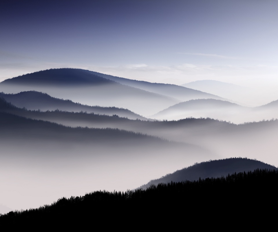 Туманные горы обои