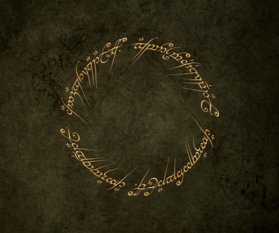 Кольцо всевластья - узор обои