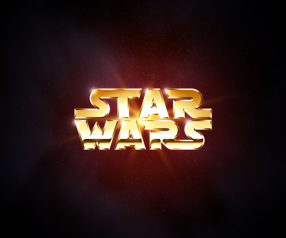 Золотой логотип Star Wars обои