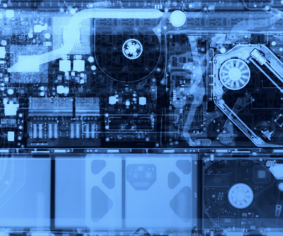 Рентгеновский снимок ноутбука обои