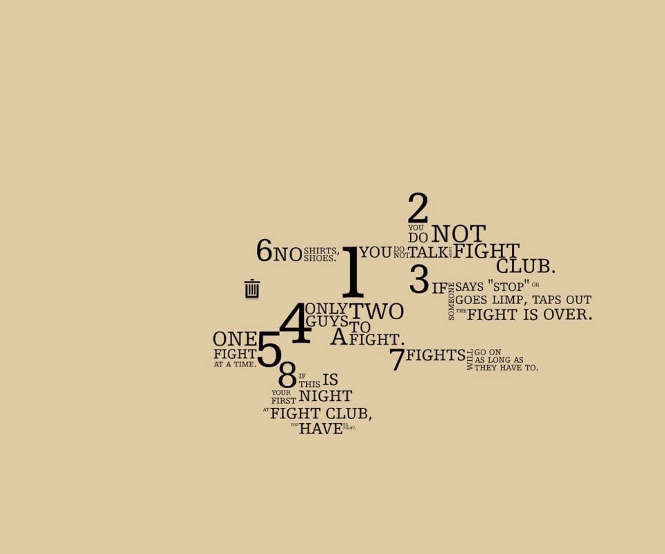 Правила бойцовского клуба обои