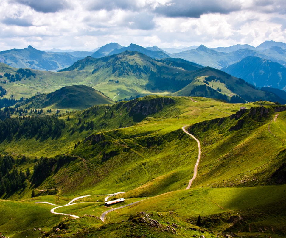 Извилистая горная дорога обои