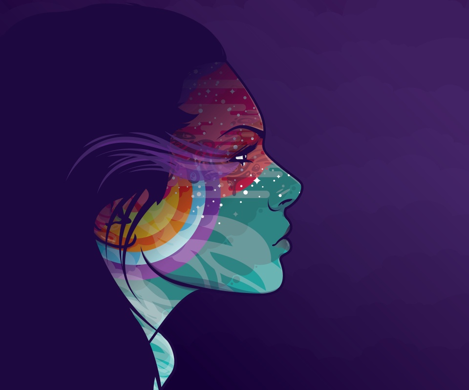 Профиль девушки обои