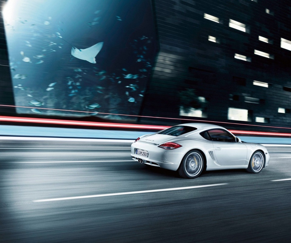 Porsche на трассе обои