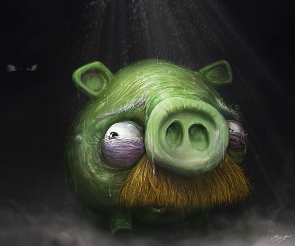 Свинья из Angry Birds обои