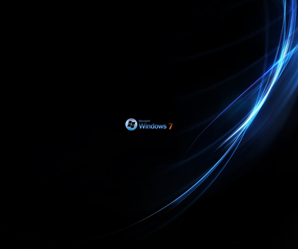 Темный фон Windows 7 обои