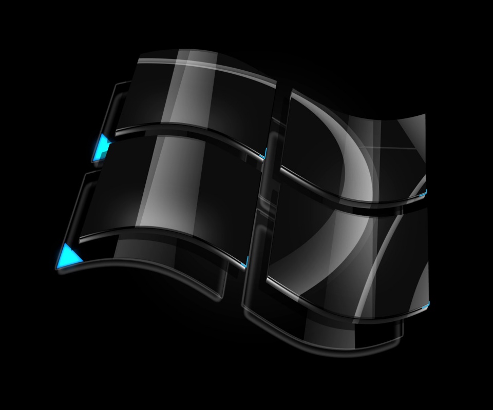 Стеклянный логотип Windows обои