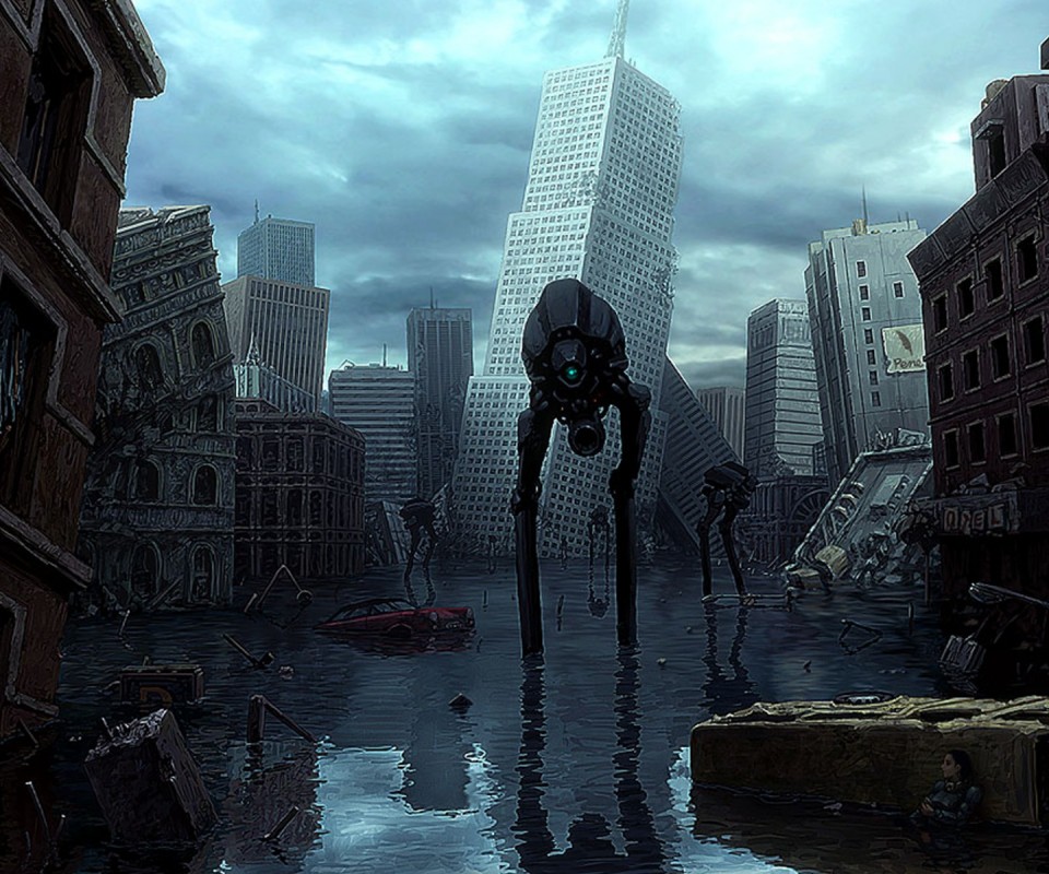 Постапокалиптический город обои