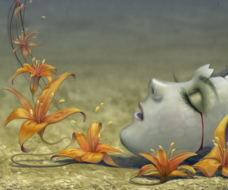 Разбитая маска обои