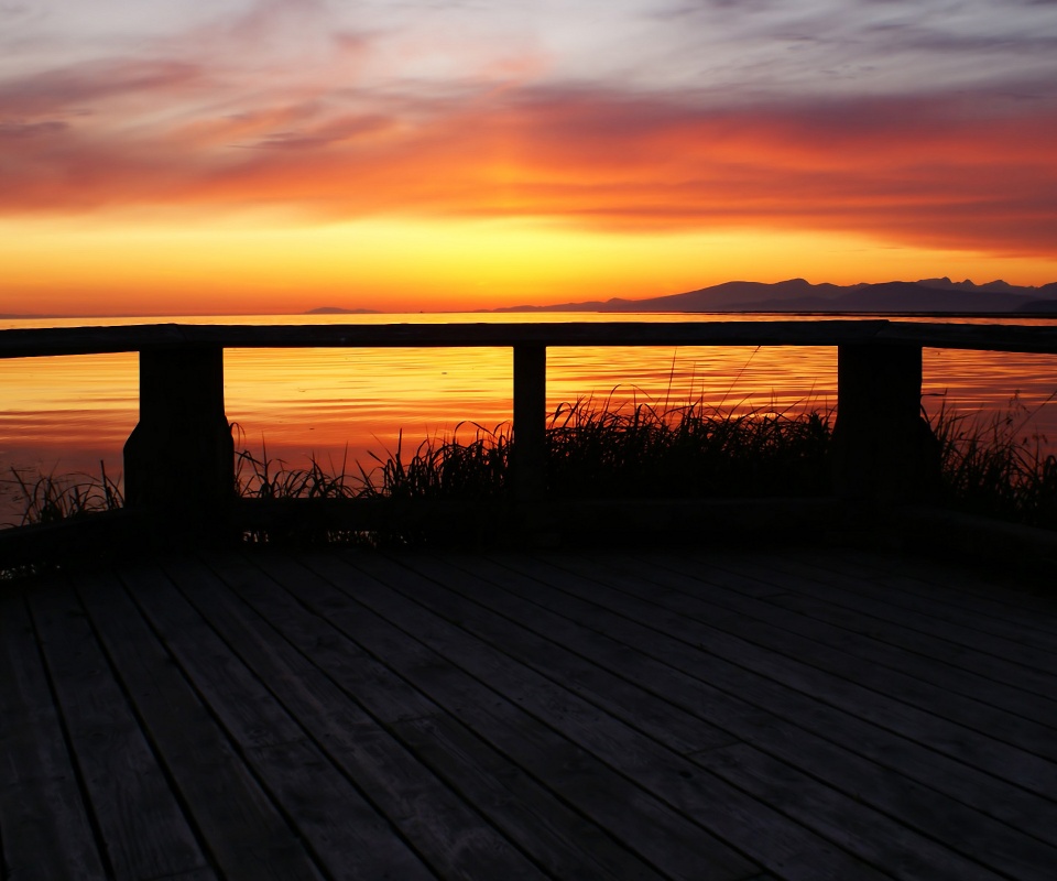 Терасса на море обои