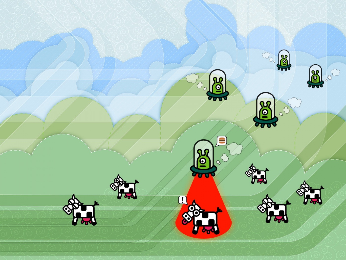 Пришельцы воруют коров обои