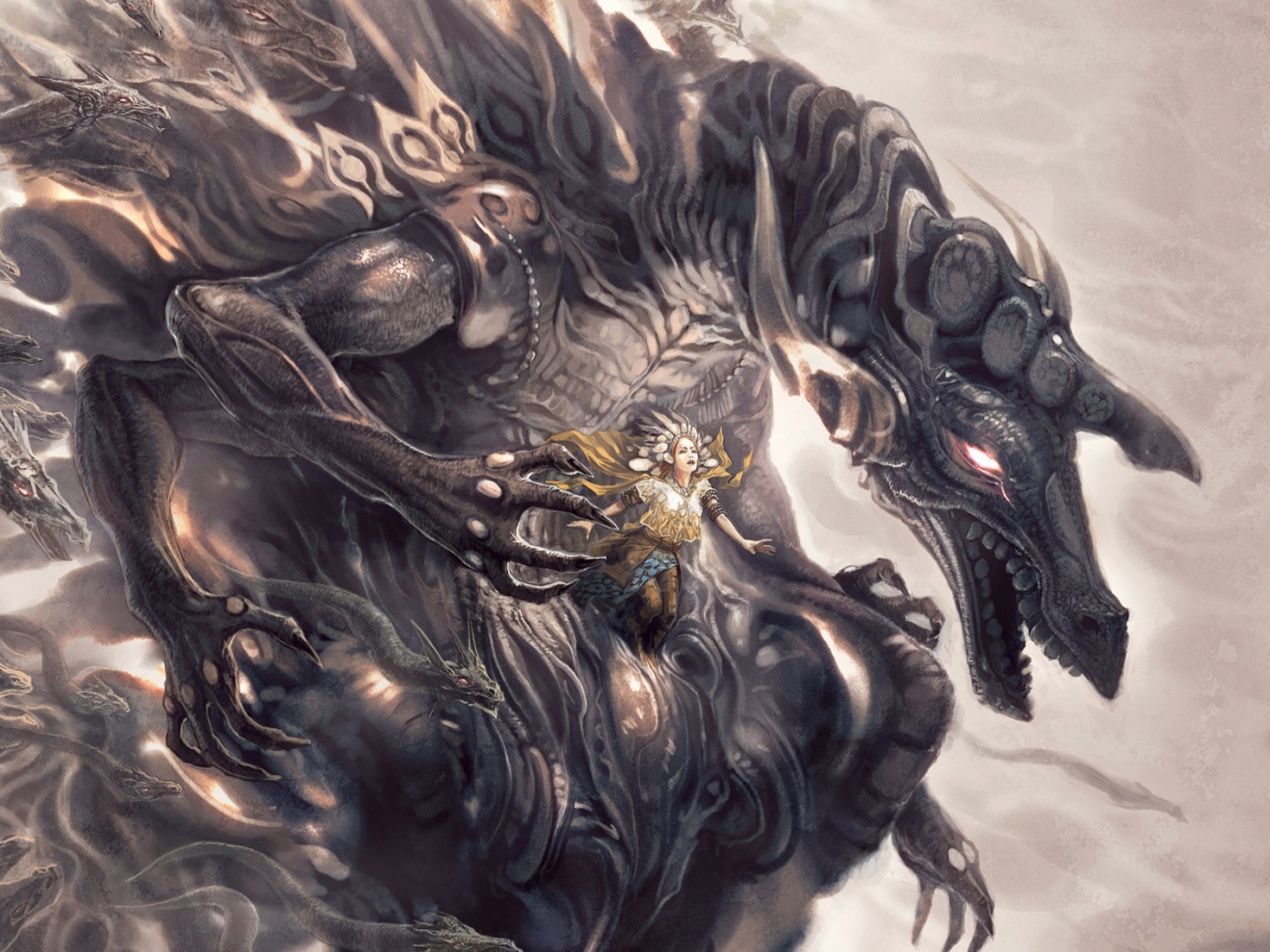 Демон похищающий девушку обои