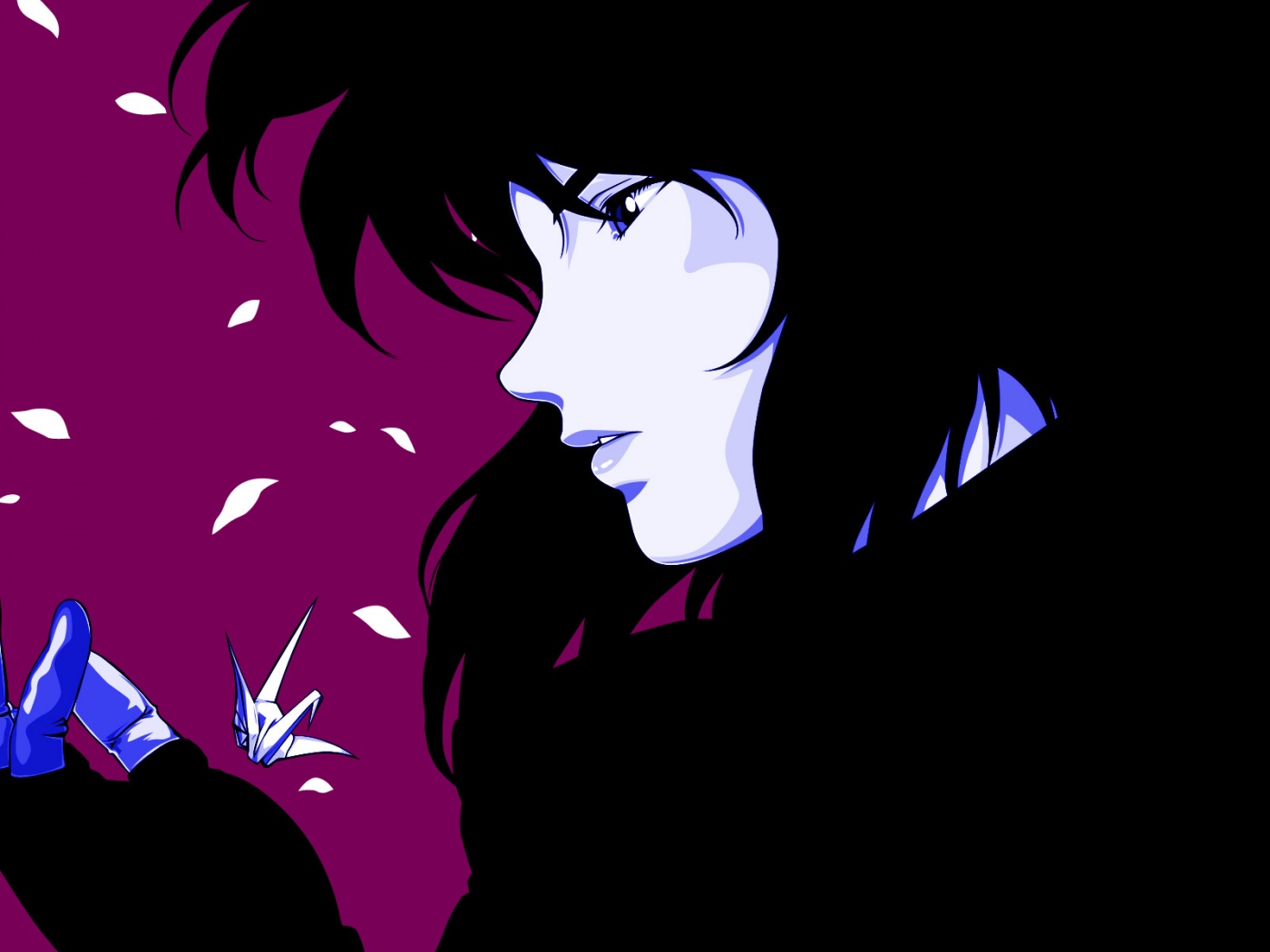 Девушка делает оригами обои