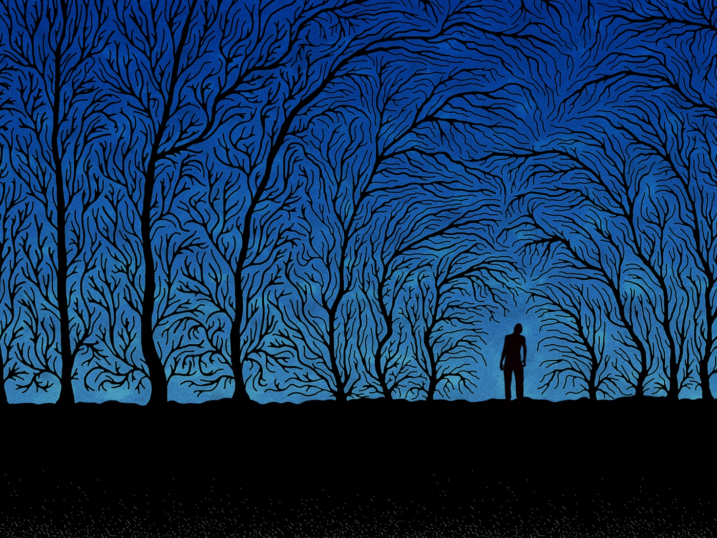 Смыкающиеся деревья обои