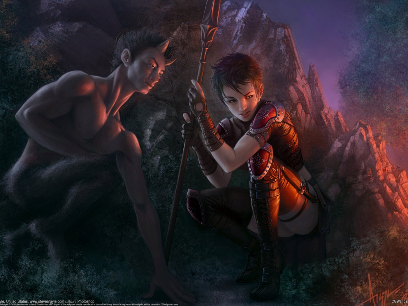 Девушка и сильван обои