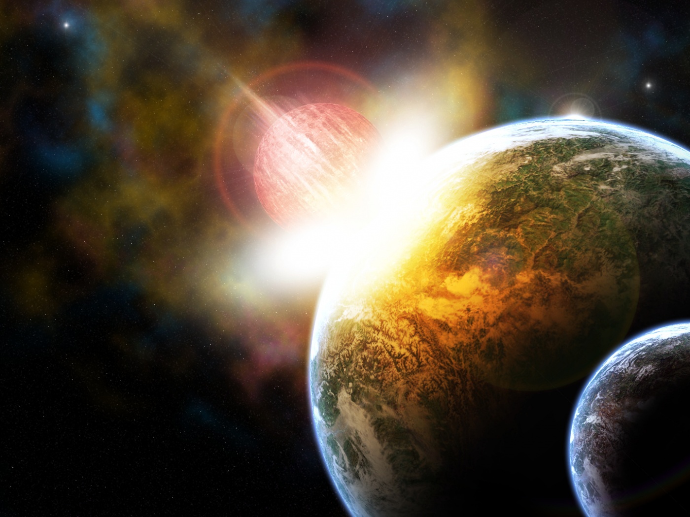 Восход за горизонтом обои