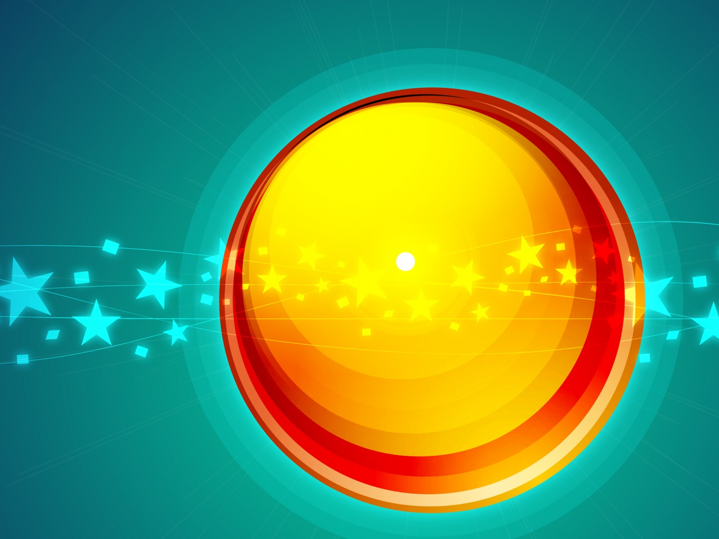 Большой красно-желтый круг обои