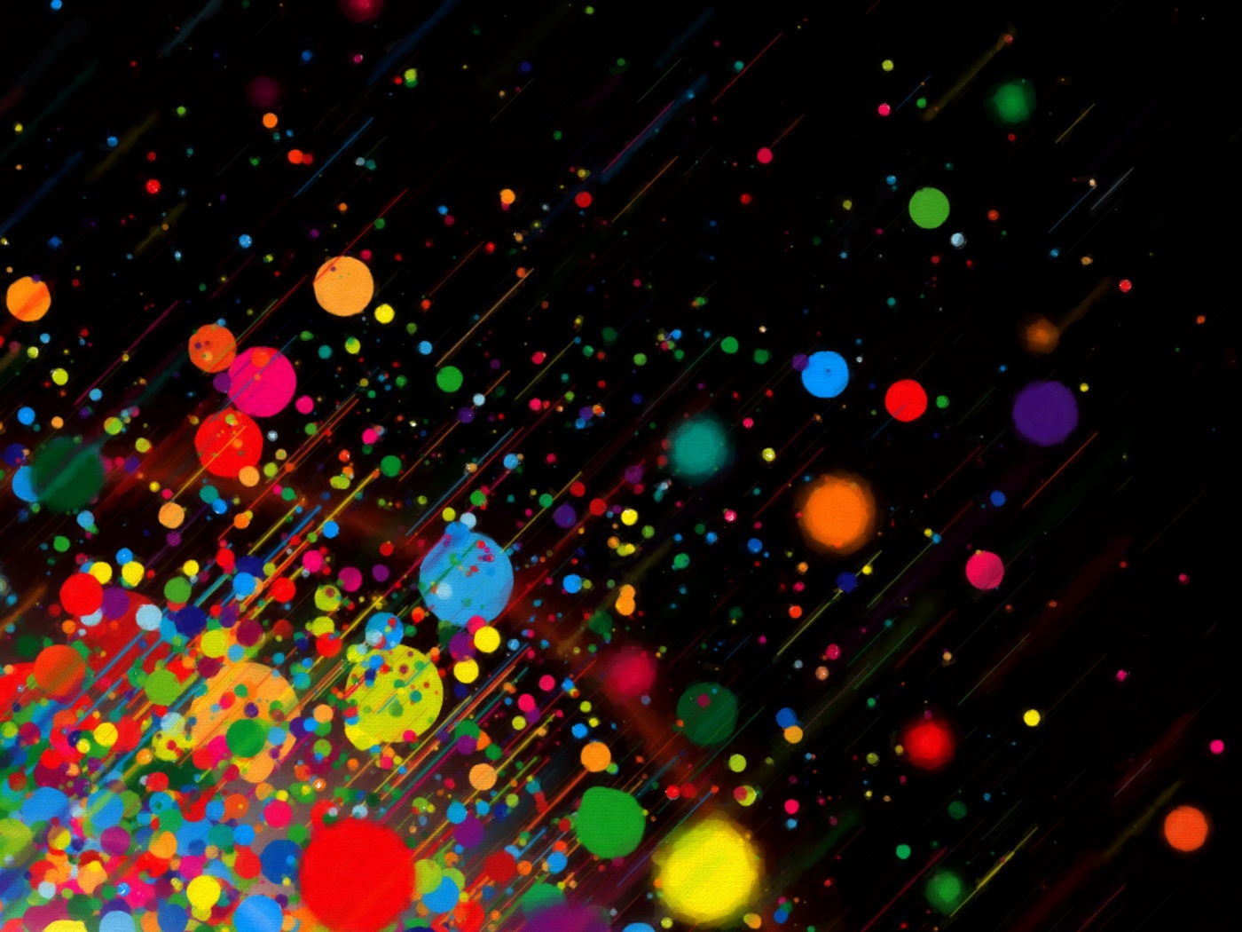 Полёт разноцветных кругов обои