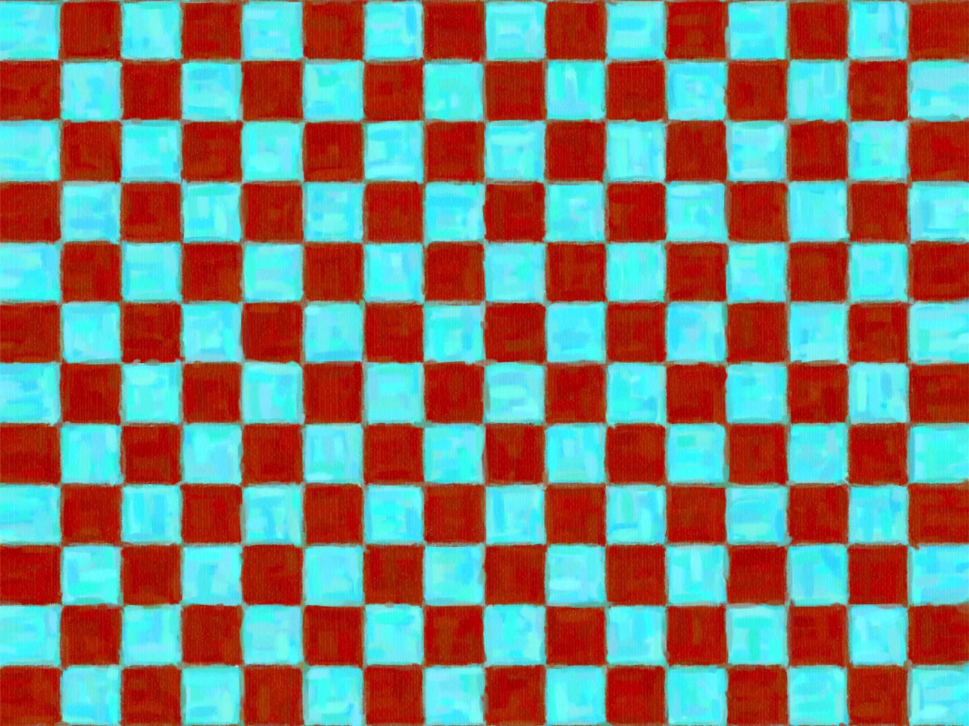 Рисованные красно-голубые клетки обои