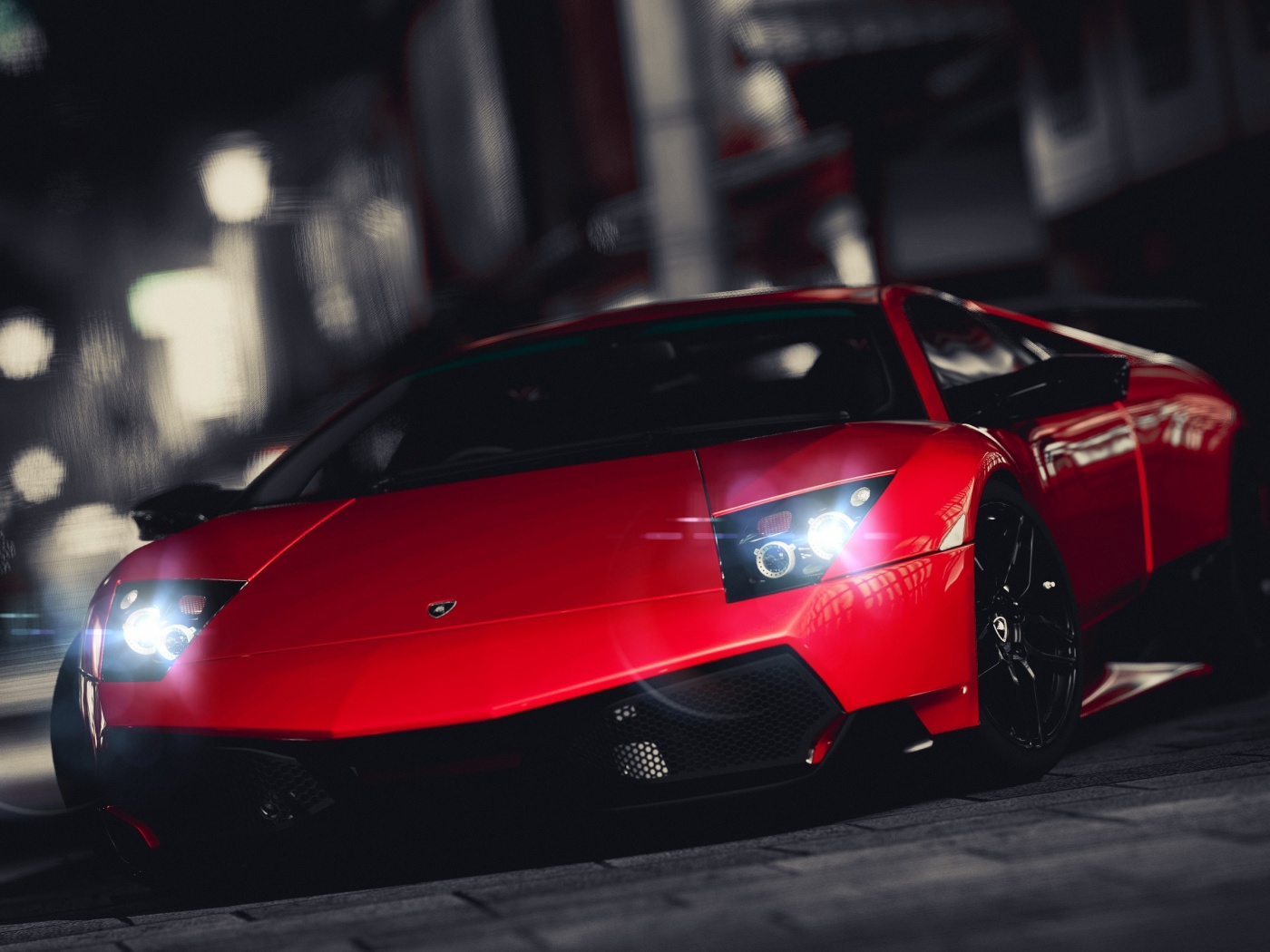Красная ламборджини мурселаго обои