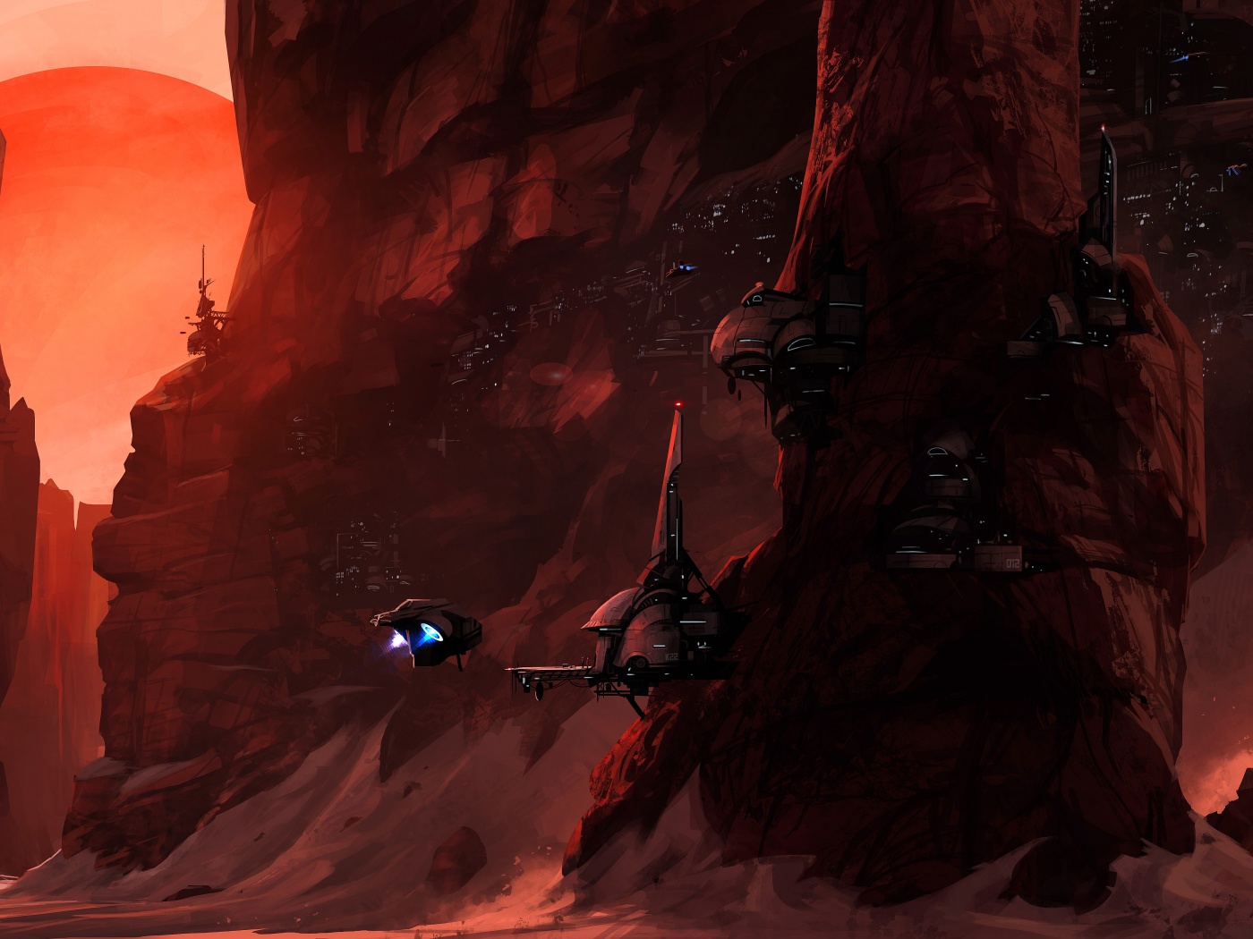 Красные горы обои