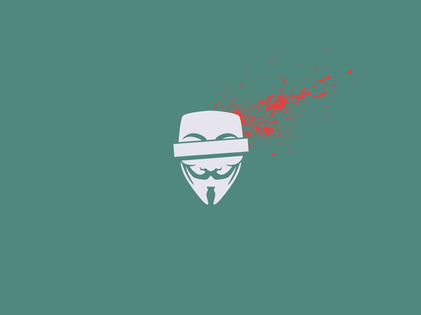 Маска Анонимуса и брызги обои