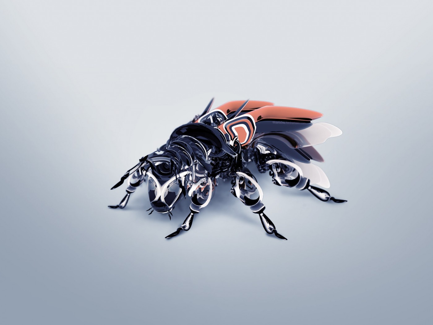 Кибер муха обои