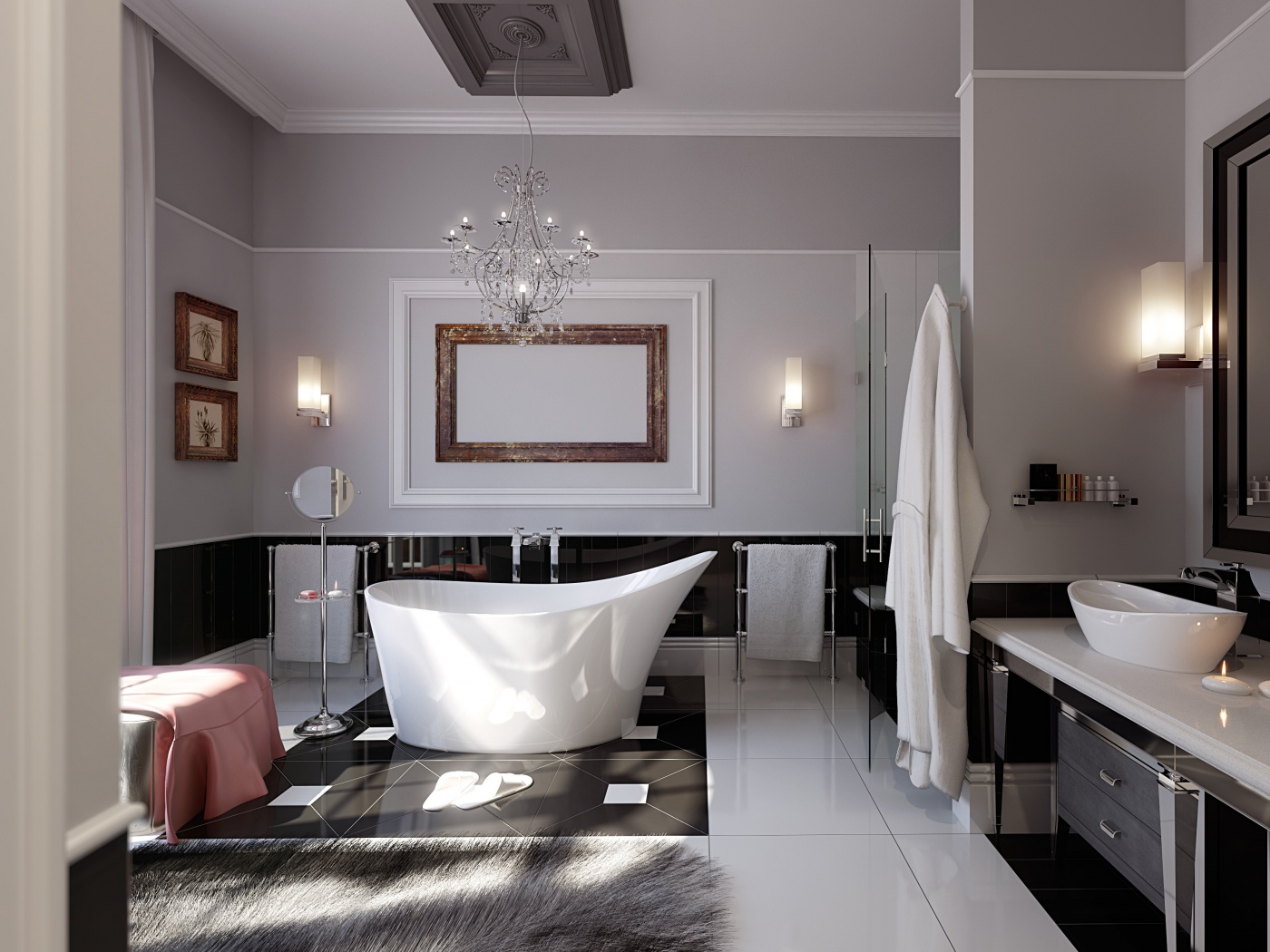 Современная ванна обои