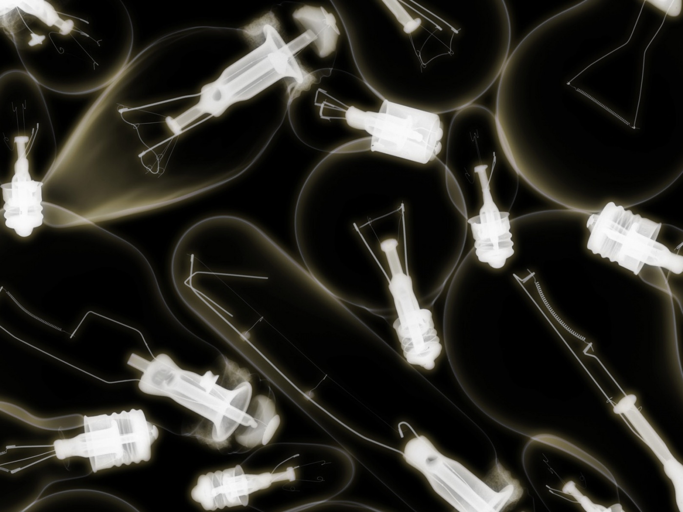 Лампочки под рентгеном обои