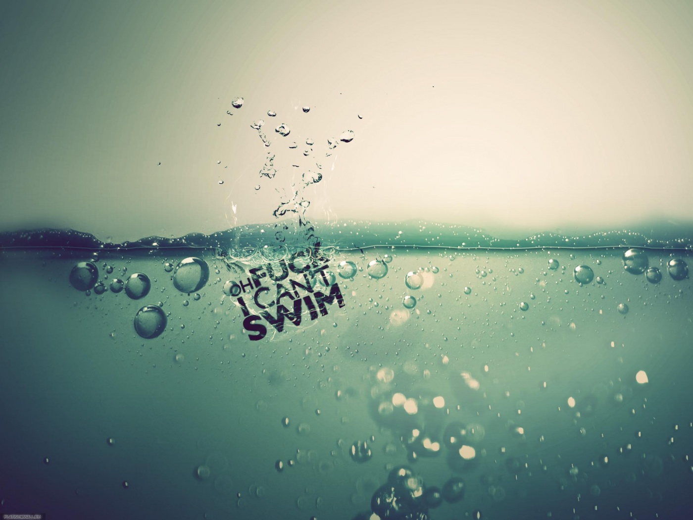 О чёрт, я не умею плавать! обои