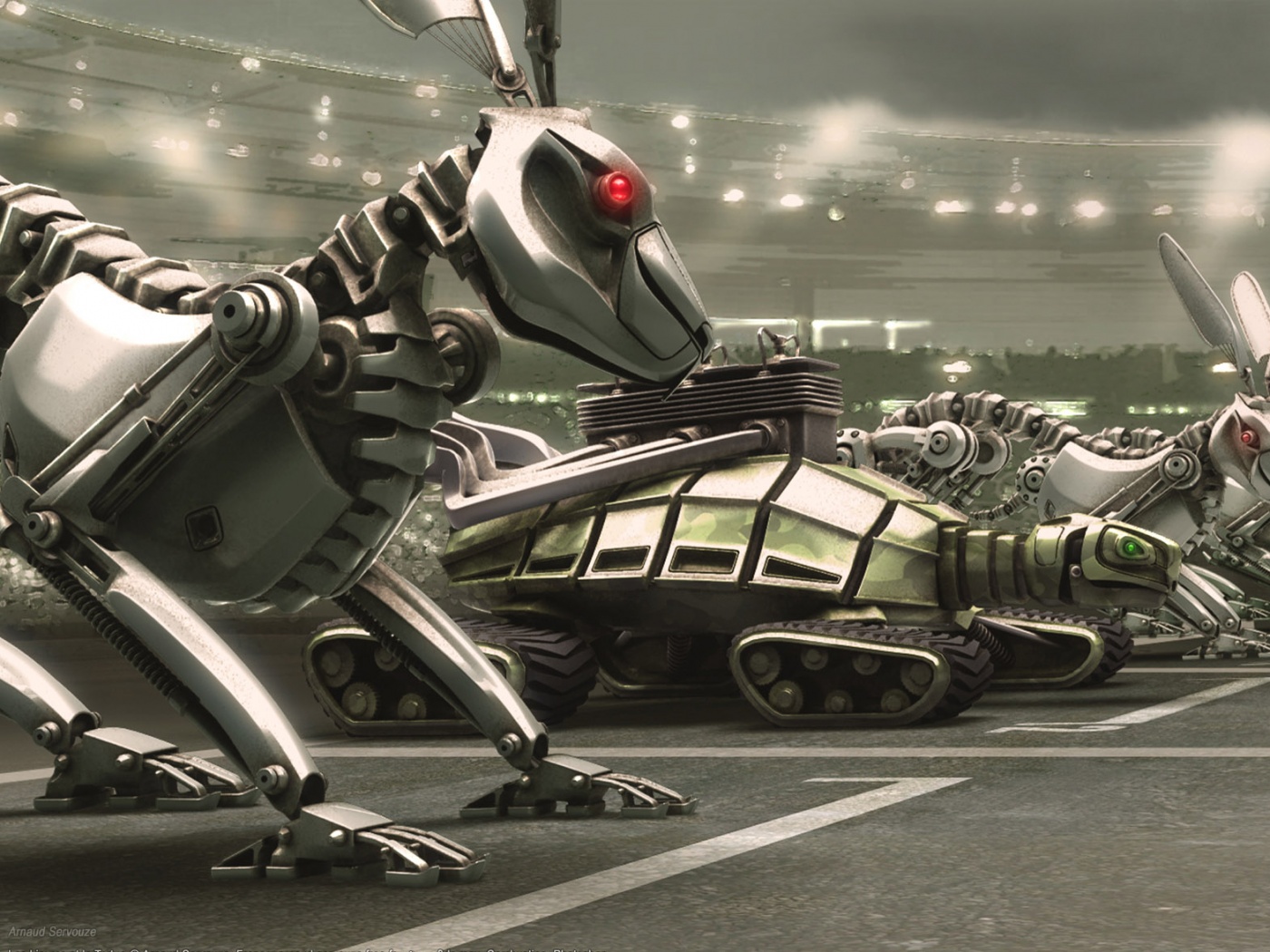 Роботы на старте обои