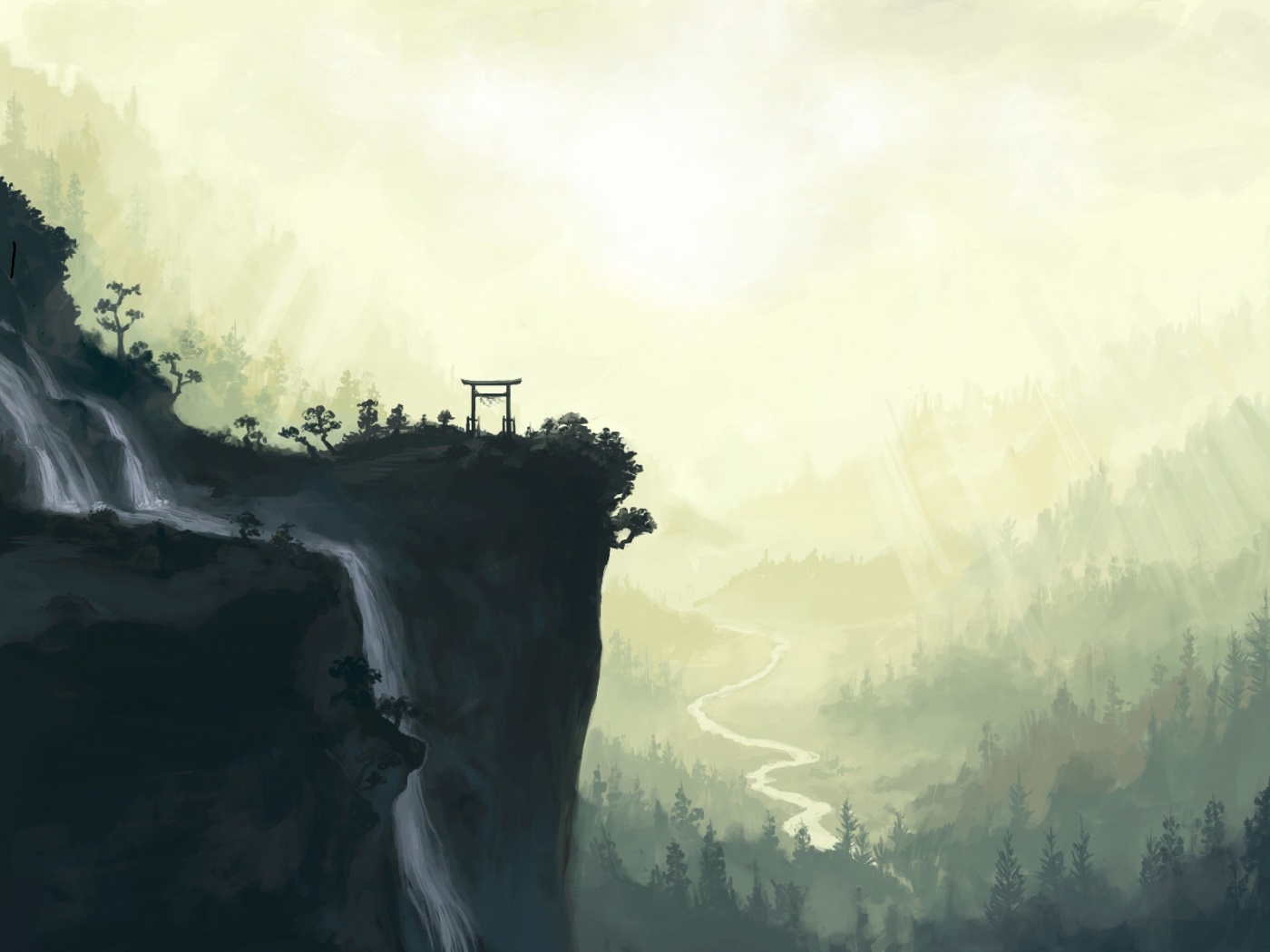 Пейзаж в китае обои