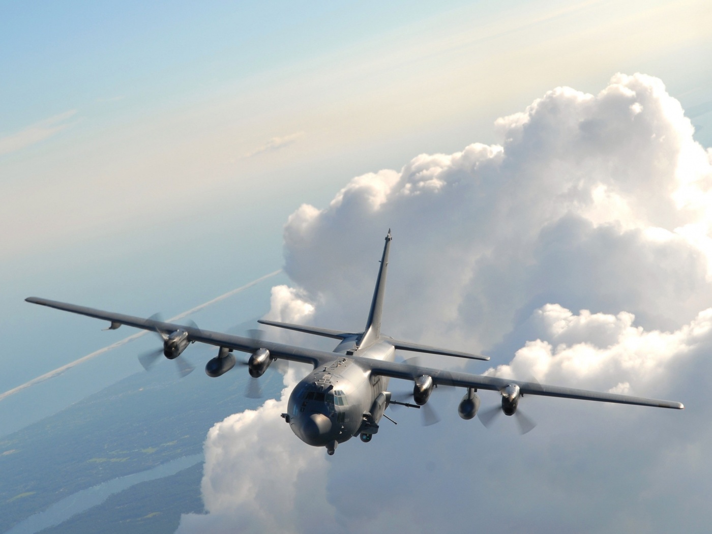 Самолет АС-130 обои