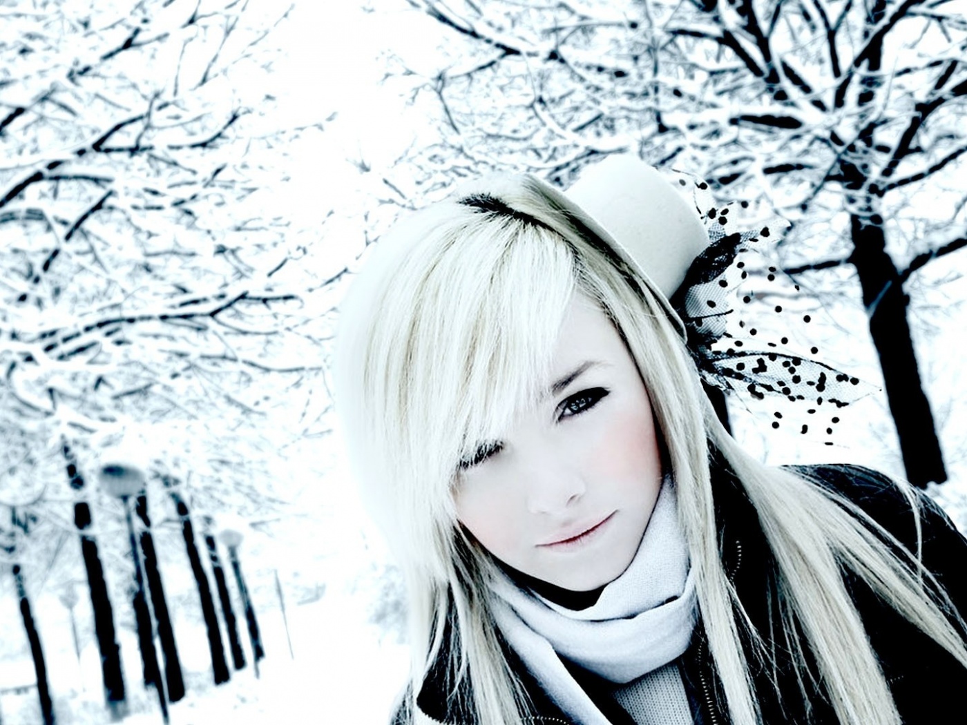 Девушка в белом обои