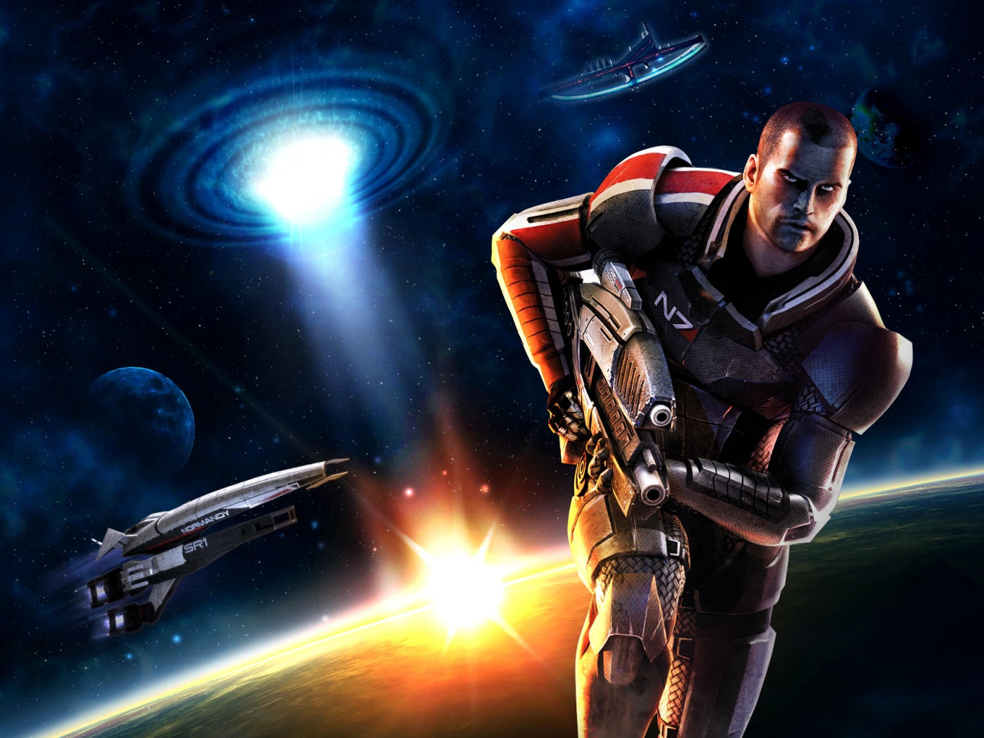 Шепард из вселенной Mass Effect обои