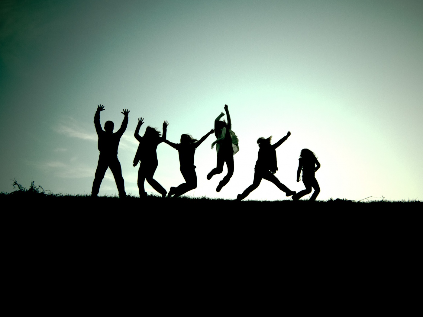 Силуэты людей обои