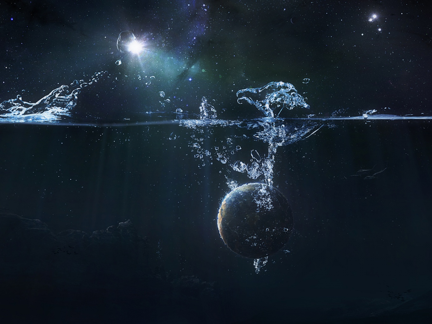 Падение земли обои