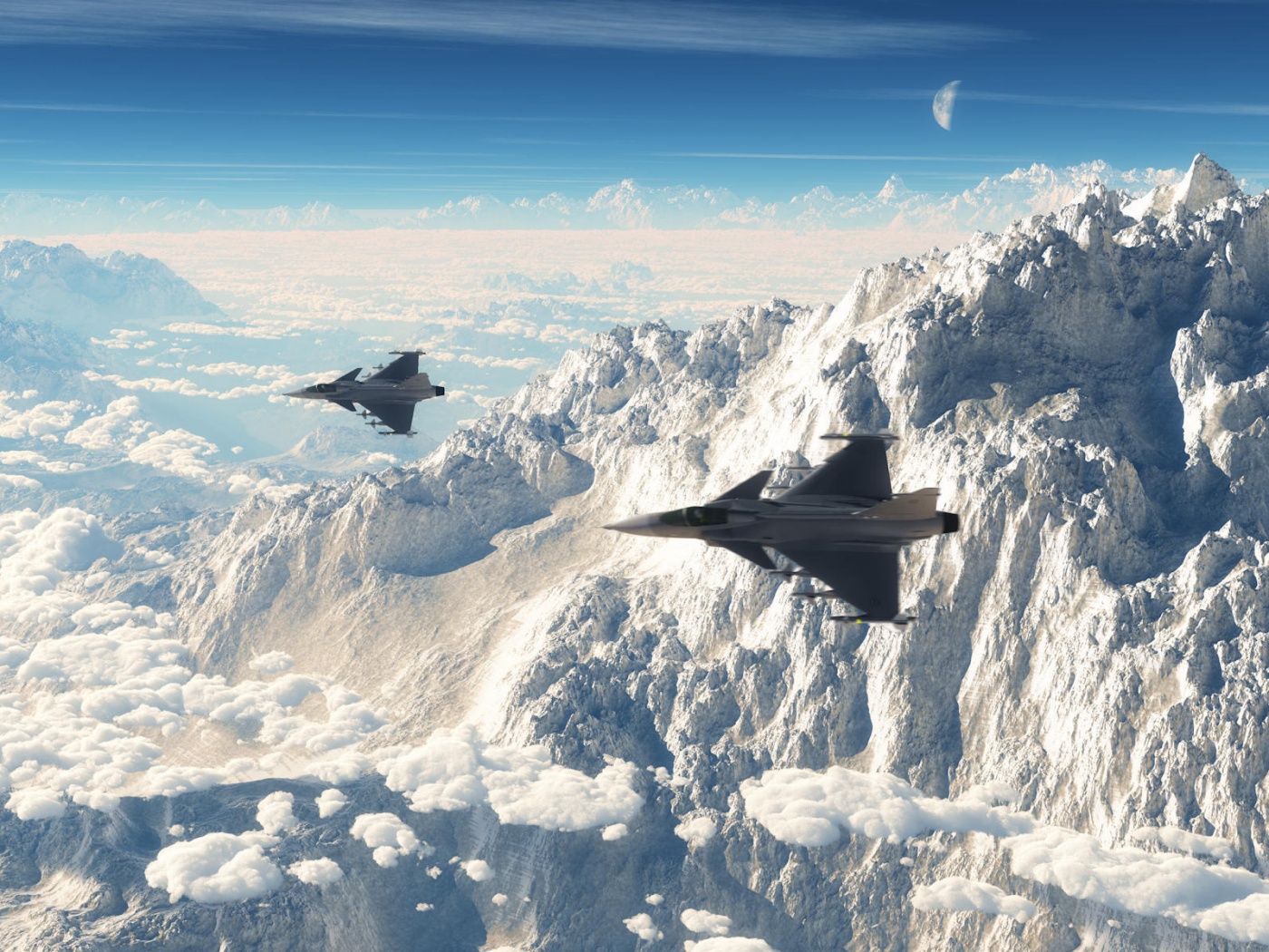 Самолёты в горах обои